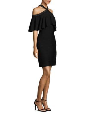 Tadashi Shoji Crisscross Cold-shoulder Dress