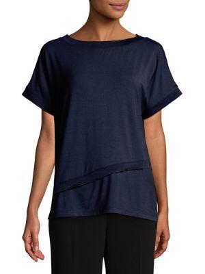 Jones New York Short Sleeve Asymmetrical Tee