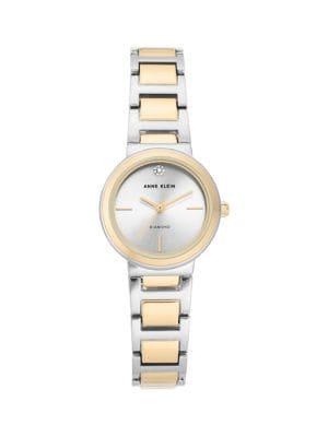 Anne Klein Two-tone & Diamond Bracelet Watch