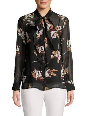 Max Mara Studio Calesse Printed Silk Blouse