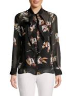 Max Mara Studio Calesse Printed Silk Blouse