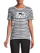 Karl Lagerfeld Paris Striped Captain Top