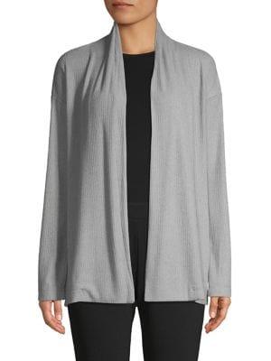 Imnyc Isaac Mizrahi Ribbed Open Cardigan