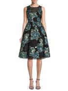 Laundry By Shelli Segal Jacquard Fit-and-flare Dress