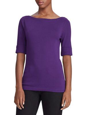 Lauren Ralph Lauren Petite Slim-fit Stretch Top