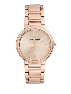 Anne Klein Round Rose Goldtone Bracelet Watch