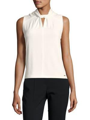 Calvin Klein Petite Twisted Keyhole Top