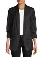 Kensie Long Pinstriped Blazer