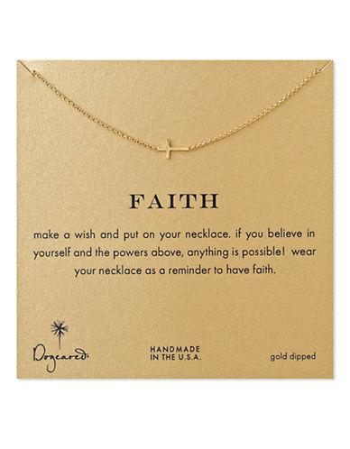 Dogeared Faith Sideways Cross Necklace
