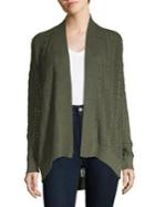 Jones New York Cable-knit Cotton Cardigan