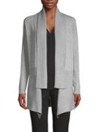 H Halston Long-sleeve Draped Cardigan