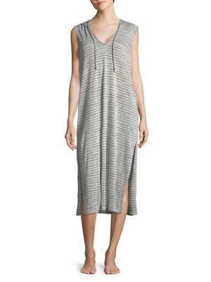 J Valdi Striped Hooded Cover Up