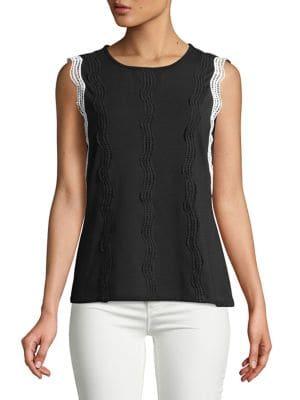 Imnyc Isaac Mizrahi Colorblock Lace Top