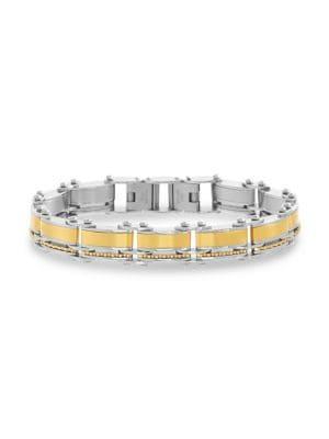 Lord & Taylor Two-tone Stainless Steel Rigged Link Bracelet