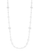 Nadri Faux Pearl And Crystal Scatter Necklace