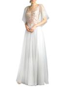 Basix Embroidered Tulle Floor-length Gown