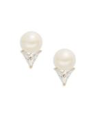 Kate Spade New York Bright Ideas Triangle Faux-pearl Stud Earrings