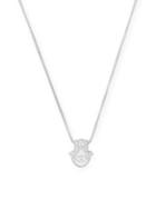 Alex And Ani Sterling Silver Hand Of Fatima Adjustable Pendant Necklace