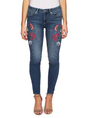 Cece Summer Fiesta Floral Skinny Jeans