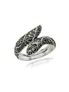 Designs Snake Sterling Silver & Marcasite Ring