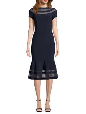 Xscape Illusion Mermaid Cocktail Dress