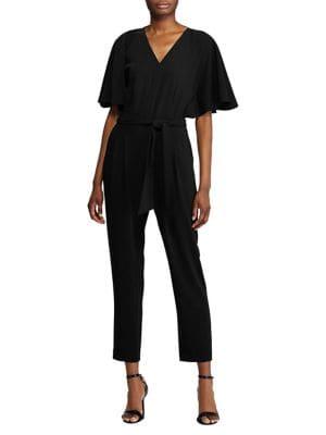 Lauren Ralph Lauren Flutter-sleeve Crepe Jumpsuit