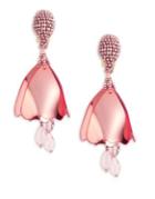 Oscar De La Renta Crystal Impatiens Grapefruit Drop Earrings
