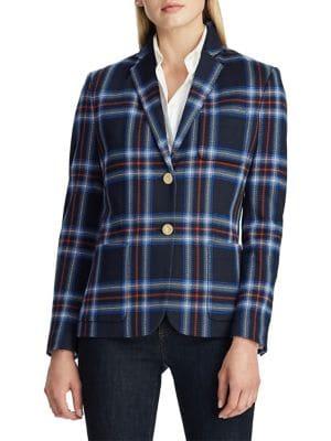 Lauren Ralph Lauren Plaid Jacquard Blazer