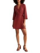 Mango Notch Collar Mini Dress