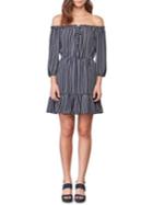 Bb Dakota Stripe Off-shoulder Peasant Dress