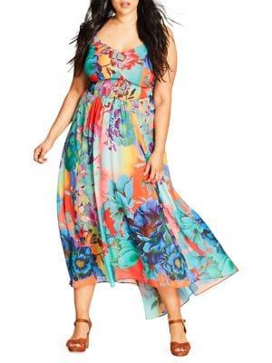 City Chic Plus Hot Summer Days Maxi Dress