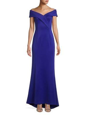 Eliza J High-low Off-the-shoulder Mermaid Gown