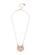 Betsey Johnson Pave Cat Pendant Necklace