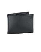 Black Brown Leather Passcase Wallet