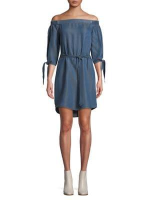 Design Lab Off-the-shoulder Belted Dress