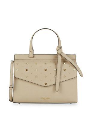 Karl Lagerfeld Paris Pearl And Stud Embellished Satchel