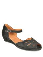 Gentle Souls By Kenneth Cole Lily Moon Suede Open-toe Wedge Sandals