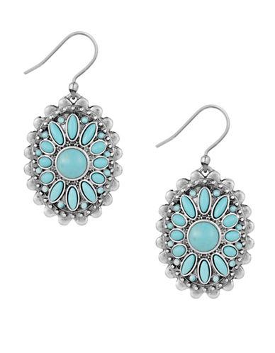 Lucky Brand Turquoise Natives Fringe Linear Drop Earrings