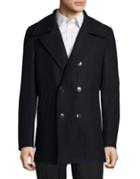 Calvin Klein Wool-blend Double Breasted Peacoat
