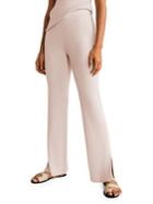 Mango Ribbed Straight Trousers