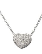 Heart-shaped Swarovski Crystal Pav Pendant Necklace
