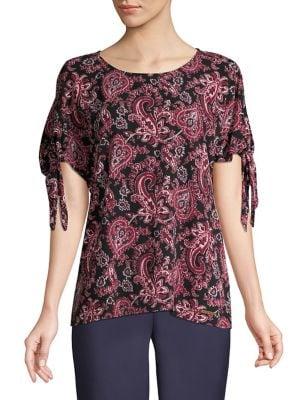 Michael Michael Kors Self-tie Paisley Top