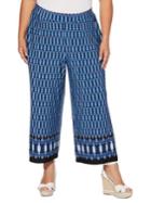 Rafaella Plus Ikat Wide-leg Pants