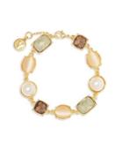 Vince Camuto Goldtone And Glass Stone Link Line Bracelet