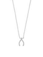 Effy 14k White Gold Wish Bone Diamond Necklace