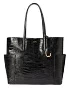 Lauren Ralph Lauren Large Embossed Leather Tote Bag