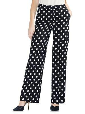 Vince Camuto Polka Dot Wide-leg Pants