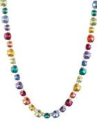 Anne Klein Goldtone And Multicolored Cubic Zirconia Collar Necklace