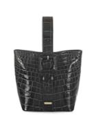 Brahmin Black Veil Faith Leather Wristlet Pouchette