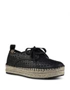 Nine West Garza Perforated Double Espadrille Platform Sneakers